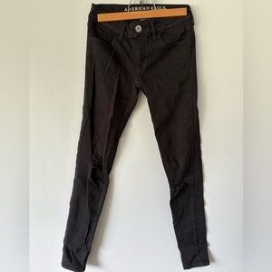 AE Black Distressed Women's Jeans